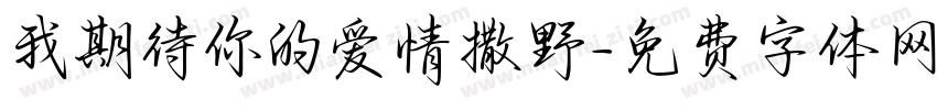 我期待你的爱情撒野字体转换