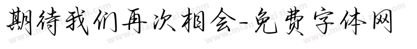 期待我们再次相会字体转换