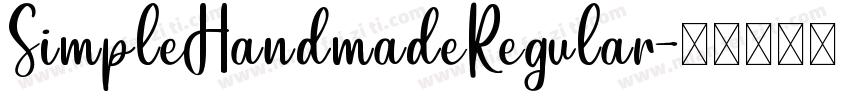 SimpleHandmadeRegular字体转换