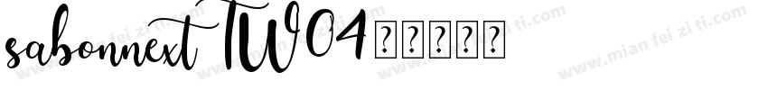 sabonnextTW04字体转换