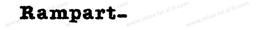 壁磊Rampart字体转换