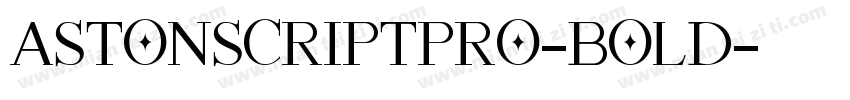 AstonScriptPro-Bold字体转换