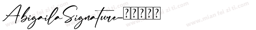 AbigailaSignature字体转换