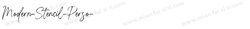 Modern-Stencil-Perso字体转换