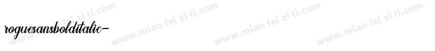 roguesansbolditalic字体转换