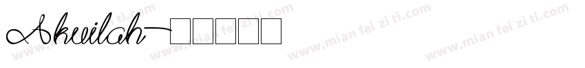 Akuilah字体转换