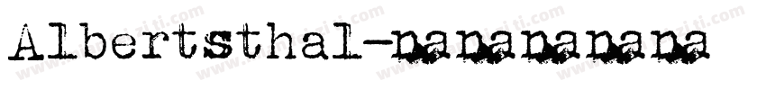 Albertsthal字体转换