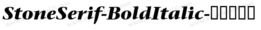 StoneSerif-BoldItalic字体转换