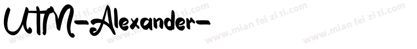 UTM-Alexander字体转换