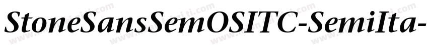 StoneSansSemOSITC-SemiIta字体转换