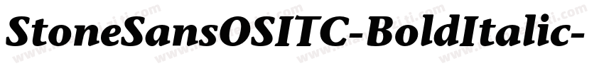 StoneSansOSITC-BoldItalic字体转换
