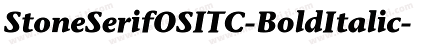 StoneSerifOSITC-BoldItalic字体转换