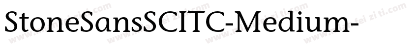 StoneSansSCITC-Medium字体转换