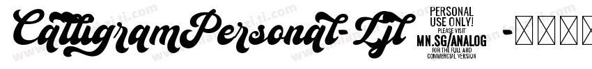 CalligramPersonal-Ljl5字体转换