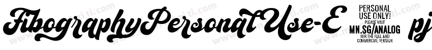 FibographyPersonalUse-E6pj字体转换