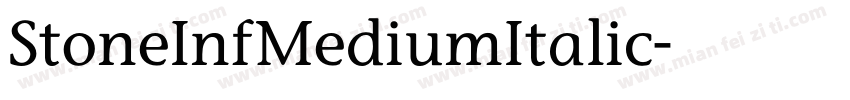 StoneInfMediumItalic字体转换