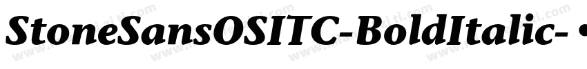 StoneSansOSITC-BoldItalic字体转换