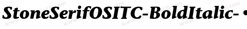 StoneSerifOSITC-BoldItalic字体转换