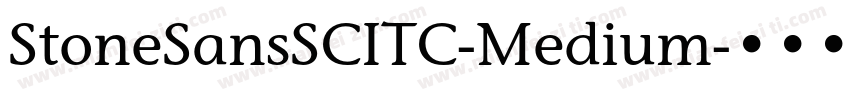 StoneSansSCITC-Medium字体转换