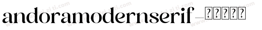 andoramodernserif字体转换