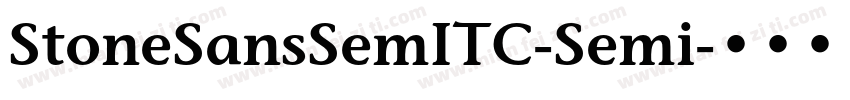 StoneSansSemITC-Semi字体转换
