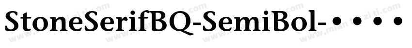 StoneSerifBQ-SemiBol字体转换