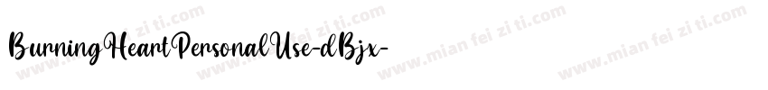 BurningHeartPersonalUse-dBjx字体转换