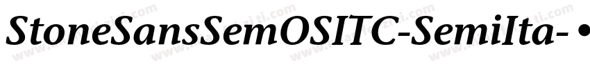StoneSansSemOSITC-SemiIta字体转换