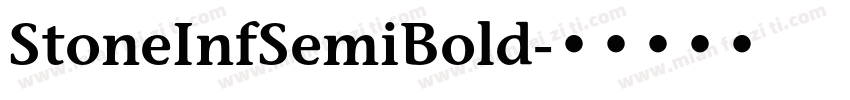 StoneInfSemiBold字体转换
