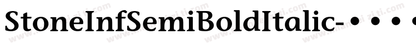 StoneInfSemiBoldItalic字体转换