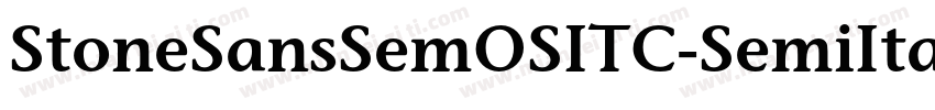 StoneSansSemOSITC-SemiIta字体转换