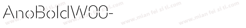 AnoBoldW00字体转换