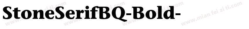 StoneSerifBQ-Bold字体转换
