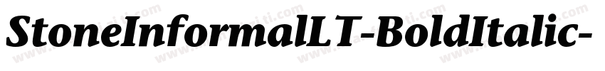 StoneInformalLT-BoldItalic字体转换