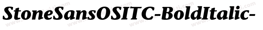 StoneSansOSITC-BoldItalic字体转换