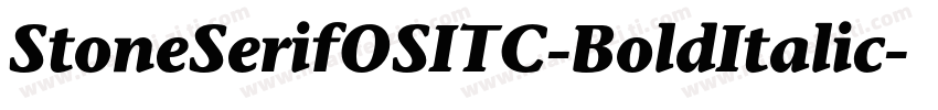 StoneSerifOSITC-BoldItalic字体转换