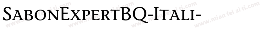 SabonExpertBQ-Itali字体转换