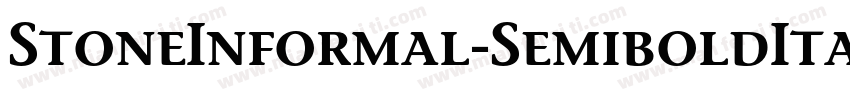 StoneInformal-SemiboldItalic字体转换