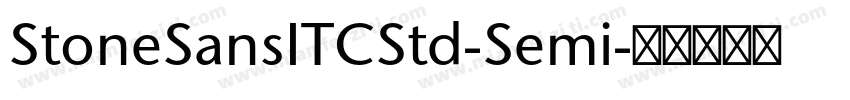 StoneSansITCStd-Semi字体转换