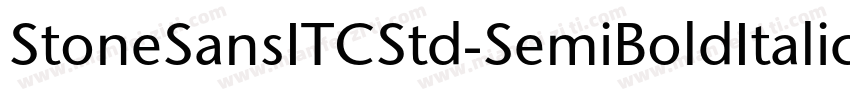 StoneSansITCStd-SemiBoldItalic字体转换