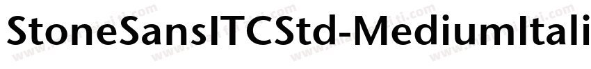 StoneSansITCStd-MediumItalic字体转换