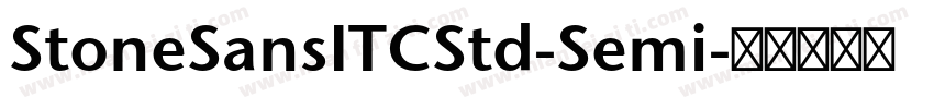 StoneSansITCStd-Semi字体转换