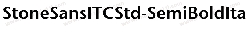 StoneSansITCStd-SemiBoldItalic字体转换