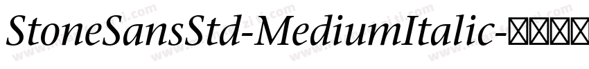 StoneSansStd-MediumItalic字体转换