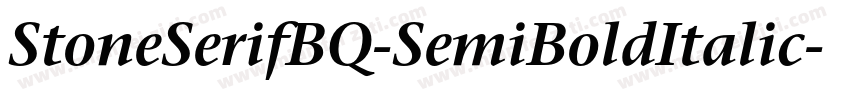 StoneSerifBQ-SemiBoldItalic字体转换