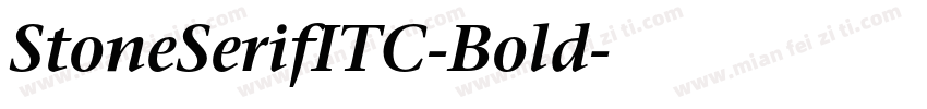 StoneSerifITC-Bold字体转换