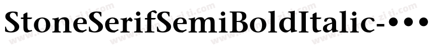 StoneSerifSemiBoldItalic字体转换
