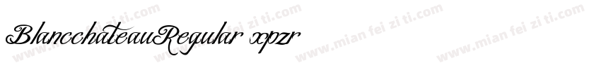 BlancchateauRegular-xpzr字体转换