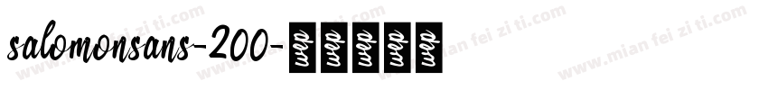 salomonsans-200字体转换