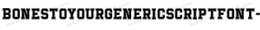 BonesToYourGenericScriptFont-yP4m字体转换